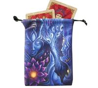 Tarot Bag - Velvet Box | Vintage Witches Case with Lovely Design for Children Halloween Reading Jewellery Makeup