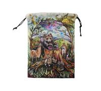Tarot Bag - Velvet Drawstring Tarot Card Holder | Double Sided Printing Dice Organizer for Carrying Daily Travel Offices Classroom Camping Home Outdoor Car Garden