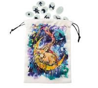 Tarot Bag,Velvet Drawstring Tarot Deck Holder - Double Sided Printing Dice Organizer for Carrying Daily Travel Offices Classroom Camping Home Outdoor Car Garden