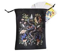 Tarot Bag | Velvet Tarot Bag - Oracle Deck Storage with Drawstrings for Crystals Dices Divination Supplies Home Spiritual Rituals Yoga Retreats Travel Astrology Gatherings