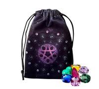 Tarot Bag - Velvet Tarot Card Holder Bag | Deck Storage Case Gothic Design for Necklace Enthusiasts Magician Earrings Stones Crystal