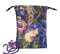 Tarot Bag - Velvet Tarot Card Storage, Portable Divination Pouch | Reusable Novel Tarot Dice Bag with Drawstring, Multifunctional Protective Tarot Holder for Travel, Rituals, Spiritual Practices