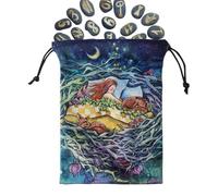 Tarot Bag with Drawstring - Tarot Card Storage Pouch, Double Sided Storage Pocket for Convenient Carry, Velvet Material Can Also Hold Crystals, Jewellery, Sxf11#, Se référer au descriptif, Refer to