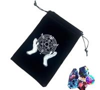 Tarot Bags with Drawstrings,Flannel Reusable Jewelry Pouch Tarot Deck Holder with Drawstrings | Tarot Card Pouch Storage Bag Portable Bundle Pocket for Kids Adults Tarot Enthusiasts