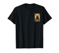 Tarot Black Cute Cat Halloween Cat on Pumpkin Vintage T-Shirt