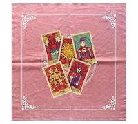 Tarot Canvas - 19.29x19.29in Salter Tarot Cloth Pink Astrology Tarot Card Rug,Foldable Ritual Spiritual Canvas for Sacred Places, Altar Activities Hepvet