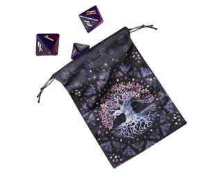 Tarot Card Bag - 13x18cm Drawstring Bag, Moon Phase Life, Exquisite Tree Design | Jewelry Storage Bag, Accessory Organizer for Decks, Runes, Dice, Crystals, Cards, Spiritual, Multicolour, 91, Unisex