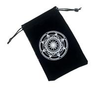 Tarot Card Bag - Astrology Card Pouch, Oracle Bag | Easy to Carry Tarot Deck, Patterned for Cards Game Pieces Jewelry Cosmetics Dice Travel Accessories