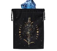 Tarot Card Bag - Drawstring Storage Pouch, Secure Organization of Tarot Decks Crystals Dice Watches and Spiritual Items Portable Design for Altar Divination Supplies Travel Protection 7.09 inches