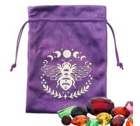 Tarot Card Bag | Drawstring Velvet Fabric Storage Bag - Soft Multifunctional Tarot & Dice Bag, Oracle Cards Jewelry Bags, Tarot Card Holder, Tarot Accessories