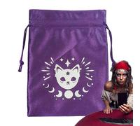 Tarot Card Bag - Drawstring Velvet Fabric Storage Bag,Soft Multifunctional Tarot & Dice Bag, Oracle Cards Jewelry Bags, Tarot Card Holder, Tarot Accessories