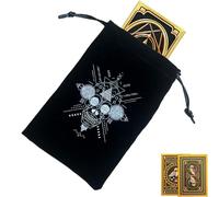 Tarot Card Bag,Flannel Tarot Card Case Drawstrings Reusable Tarot Deck Holder | Tarot Card Pouch Tarot Bags Bundle Pocket Storage Bag for Kids Adults Tarot Enthusiasts