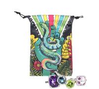 Tarot Card Bag | Jewel Cube Bag with Drawstring | Printed Deck Protection | For Teens Adult Enthusiasts Travel Party Game Night, Sae03#, see description, See description