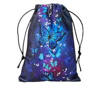 Tarot Card Bag, Jewelry Pouch Tool, Drawstring Design for Butterfly Pattern Gift Bags Rune Oracle Card Holder Gear Component Storage Guard Unit Organizer 13x18cm Standard Size New