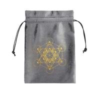 Tarot Card Bag,Tarot Card Bag Soft Small Portable Drawstring, ZTD12, See | Tarot Waist Storage Bag for Cards, Game Elements, Crystal Stones, Jewelry