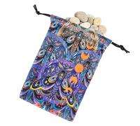 Tarot Card Bag, Tarot Pouch | Tarot Card Pouch Oracle Card Pouch - 5.12 x 7.09 Inch Butterfly Pattern Jewelry Storage Pouch for Tarot Lovers, Drawstring Bag, Travel Dice Bag, Single Attributes,