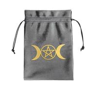 Tarot Card Bag, Velvet Drawstring Pouch for Storing Tarot Decks, Crystals, Jewelry, Cosmetics and More, Soft and Durable Wrap Bag for Travel or Daily Use, 5.12x7.09 inches
