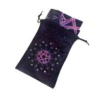 Tarot Card Bag | Velvet Tarot Bag Accessories | Deck Storage Case Gothic Design for Necklace Enthusiasts Magician Earrings Stones Crystal