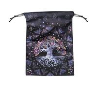 Tarot Card Bags - 18x13cm, Tarot Card Velvet Easy to Tarot Holder | Moon Phase Pattern Tarot Bag with Drawstring, Flannel Tarot Deck Bag for Tarot Accessories, Decks, Dice, Runes,