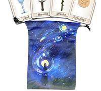 Tarot Card Bags And Pouches - Oracle Card Cloth Covers - Container Decks Vintage Gothic Sweet Design For Fun Jewelry Beginners Learning Reading Halloween Love Divination, 80 cm, Patrz opis, Unisex