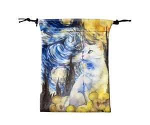 Tarot Card Case - 5x7 Inch Velvet Case, Digital Print Drawstring Bag, Soft Deck Protection | Psychic Reading Accessory, Altar Display, b, riferimento alla descrizione, Please refer to description