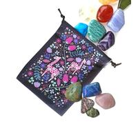 Tarot Card Case - Tarot Card Case, Tarot Card Storage | Flannel Tarot Deck Holder, Reusable Jewellery Bag, Tarot Card Storage Bag with Drawstring for Witch Fortune Telling Board Game, 94, see