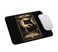 Tarot Card Cat Black Occult Witchy Tarot Death Mouse Mat Small Mouse Pad Durable Mousepad For Work Laptop Pc 25X30Cm