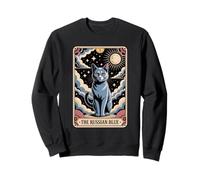 Tarot Card Cat Halloween The Russian Blue Sweatshirt