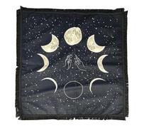 Tarot Card Cloth - Portable Decorative Tarot Divination, Cloth Tapestry for the Altar of Life | Tablecloth Celtic Trees Ritual Spiritual Fabric, Moon Phases Astrology Taro