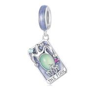 Tarot Card Dangle Charm The Fool New Beginnings Genuine 925 Sterling Silver Compatible With Pandora Bracelet