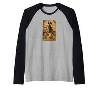Tarot Card Death Scrapbook Design Raglan Baseball Tee
