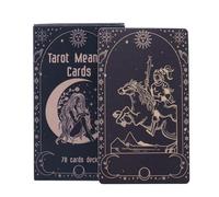 Tarot Card Deck, English Divination Cards, Mystic Oracle Set, Fortune Telling Game for Party Entertainment Friends Family Night Gatherings Spiritual Reading Beginner 10.3x6cm