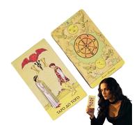 Tarot Card Deck,Tarot Deck Game Set - Portable Fortune Telling Tabletop Board Game for Friends Boys Girls Men Husband Son Women Coworkers Daughter Teens