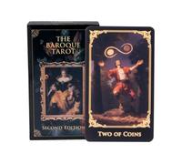 Tarot Card Deck, Vintage Portable Guide, Spiritual Tool with Sturdy Layer, Fortune Game with Refined Texture, 4.02 x 2.36 inches Divination Accessory, Learning Resource for Beginner Love Spirit Work