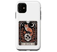 Tarot Card Fox Death Witchy Forest Moon Skull Occult Nature Case for iPhone 11