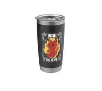 Tarot Card Gothic Astrology Occult The Devil Cat Tarot Stainless Steel Insulated Tumbler