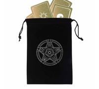 Tarot Card Holder Case - Mysterious Tarot Card Case,Tarot Card Pocket with Drawstring for Rider Waite Tarot Deck Oracle Cards Playing Cards, Section A, riferimento alla descrizione