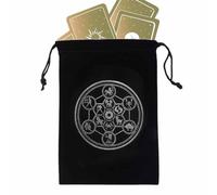 Tarot Card Holder Case - Mysterious Theme Tarot Card Holder,Durable Tarot Card Bags for Witch Divination Board Game Cards,Regular Bag, Section D, riferimento alla descrizione, Please