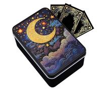 Tarot Card Holder Iron Black Box as Protective Storage Box for | Tin card box for jewellery, stones, backpack, bag, travel, school, office and
