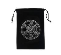 Tarot Card Holder Pouch,Mysterious Black Magic Tarot Card Storage Bag - Tarot Card and Dice Storage Bag, Tarot Bag with Drawstring for Board Game Embroidery for Tarot Enthusiasts