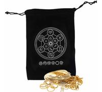 Tarot Card Holder Pouch - Mysterious Black Magic Tarot Card Storage Bag - Tarot Card & Dice Storage Bag, Board Game Embroidery Drawstring Tarot Bag for Tarot Enthusiasts