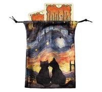 Tarot Card Holder Sinker, Tarot Bag Pouches, Spiked Dice Holder Storage 13x18cm, Protective Deck Case for Most Standard Size Oracle Tarot Decks and