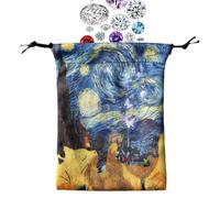 Tarot Card Holder Track - Soft Velvet Dice Bag, Drawstring Storage Bag | Stylish Carry Case for Mini Accessories, Secure Travel Keeper for Fortune Cards, P, D, 13x18cm/5.12x7.09 inches+/-0.5cm, Refer