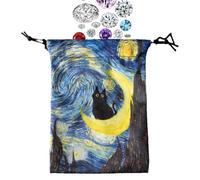 Tarot Card Holder - Velvet Oracle Deck Pouch, Spiritual Storage Bag | Drawstring Dice Container, Standard Size Case with Ritual Setup, Mystic Table Use, Travel Protection, Energy Cleansing Scene