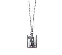 Tarot Card Necklace Fortune Mythical Future Chain Occult Wicca Psychic Cards Silver Magic Jewellery Death Sun Hermit Spiritual Spirits (The Hermit)