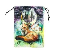 Tarot Card Pouch - 13x18cm/5.11x7.08inch Velvet Jewelry Pouch with Drawstring | Tarot Card Holder for Fate Divination Supplies, Oracle Decks, Runes, Dice | Ideal Storage Solution for Mystic Tools