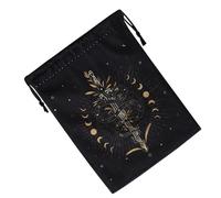 Tarot Card Pouch - Dice Storage Bag with Drawstring,Portable Printed Organizer for Jewelry Crystal Rune Spiritual Items Divination Supplies Altar Precious Accessories