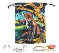 Tarot Card Pouch -Drawstring Bags Jewelry Pouch for Tarot Card | 13x18cm/5.11x7.08inch Jewelry Pouch with Drawstring, Tarot Accessories Storage Pouch for Fate Divination Supplies, Oracle Decks