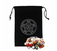 Tarot Card Pouch | Mysterious Black Magic Tarot Card Storage Bag - Tarot Card & Dice Storage Bag, Board Game Embroidery Drawstring Tarot Bag for Tarot Enthusiasts