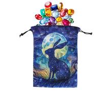 Tarot Card Pouch - Soft Velvet Drawstring Bag, Divination Supply Holder | Jewelry Design Pouch Storing Oracle Decks, Runes Dice Tarot Cards Mystical Accessory for Fate Reading Spiritual Protection